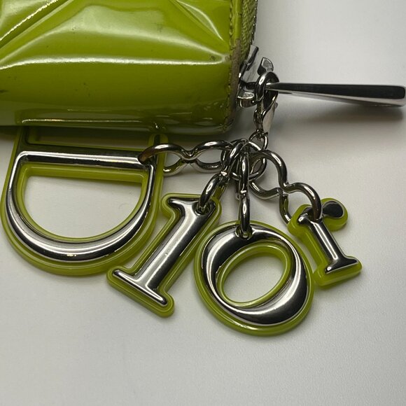 Dior Lady Dior Cannage Patent Leather Zip Around Long Wallet - Preowned - Picture 1 of 16